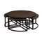 Alaterre Furniture Arcadia Acacia Wood 42" Round Coffee Table with Nesting Tables, Antiqued Mocha ANAR1275 - alternate 3